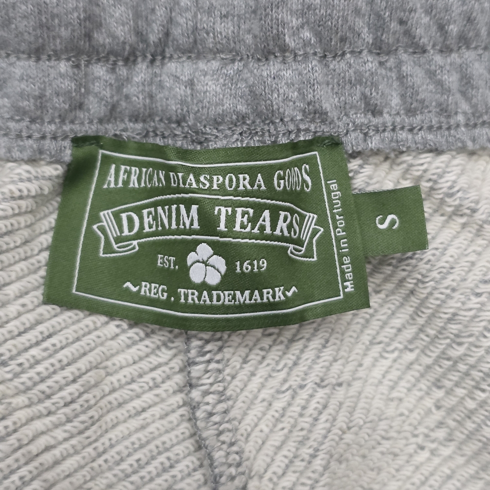 Denim Tear Grey Sweatpants with White Florals Unisex - Picture 5 of 12